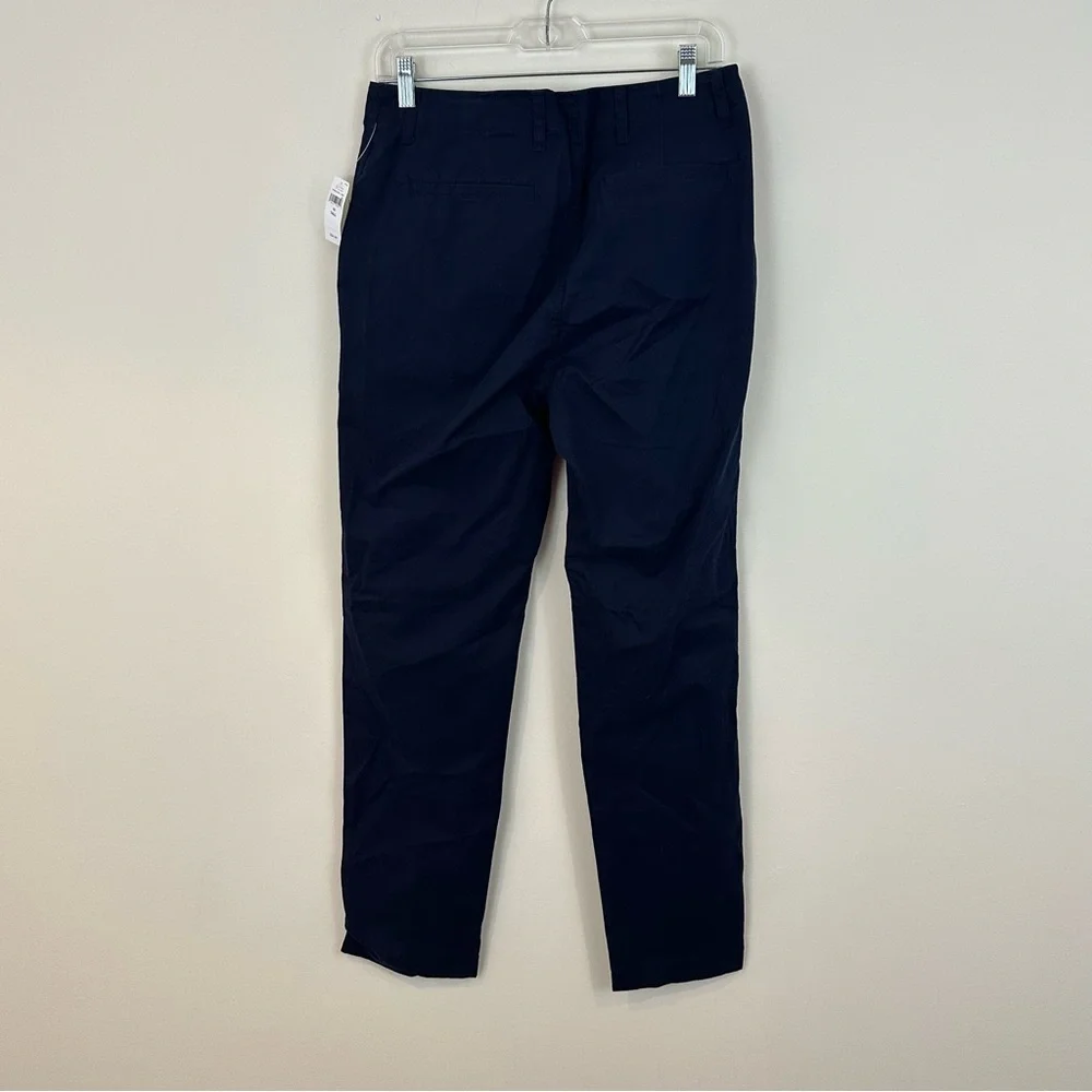Gap Downtown Khaki Pants in Navy Straight Leg Fit Size 10 Tall Women's NWT - Picture 2 of 6